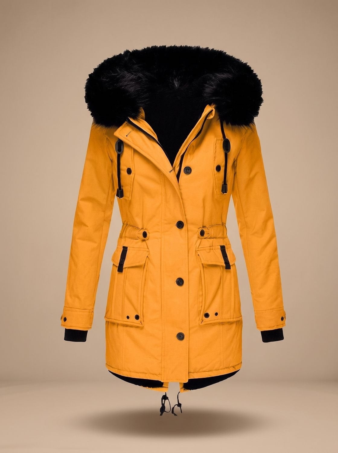 Beatrice | Parka Donna Invernale con Cappuccio in Pelliccia Sintetica