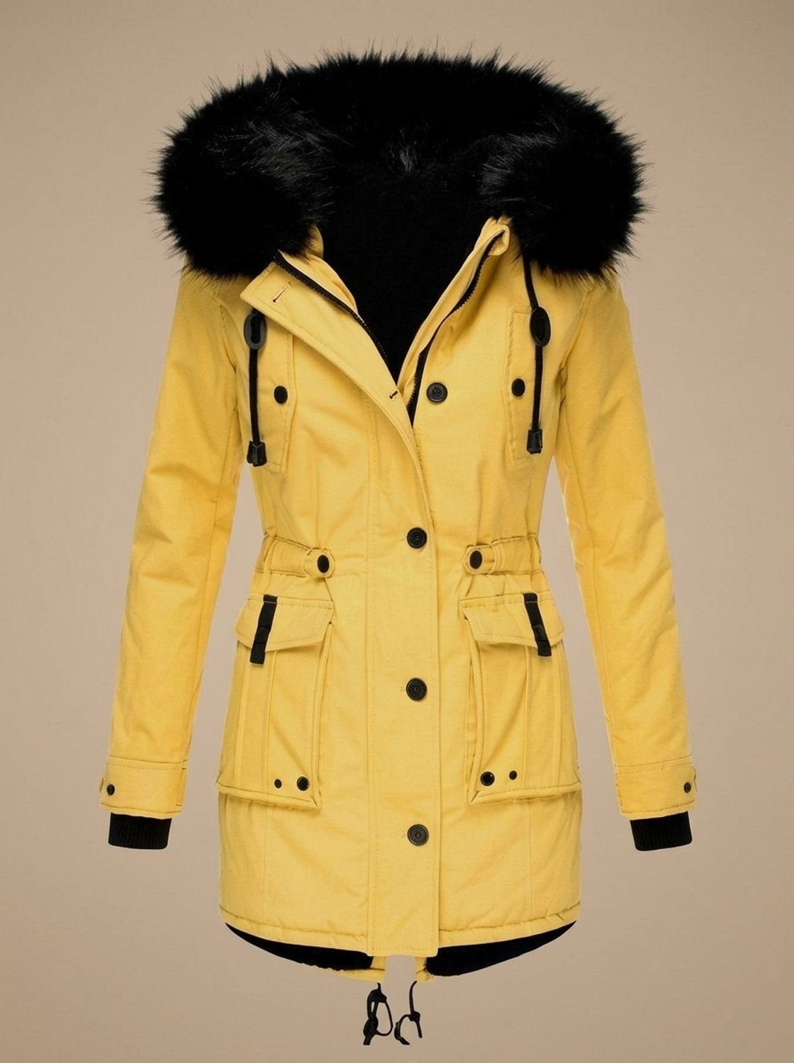 Beatrice | Parka Donna Invernale con Cappuccio in Pelliccia Sintetica