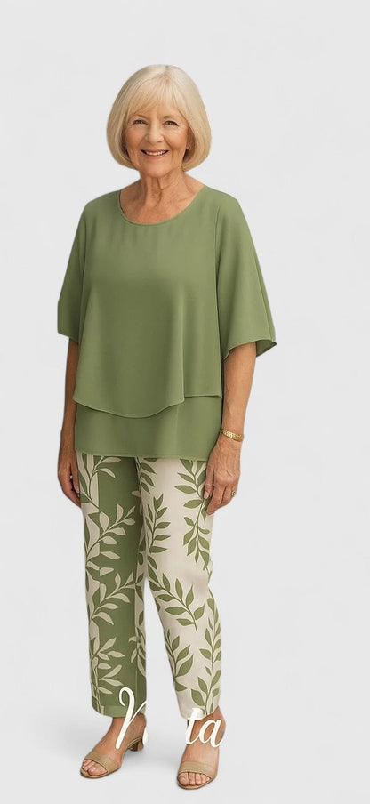 Camilla | Completo Donna Pantaloni Larghi Stampati Floreale