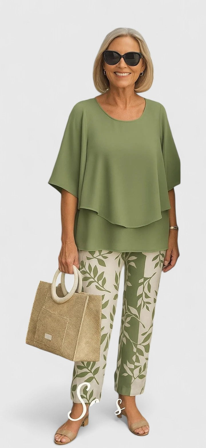 Camilla | Completo Donna Pantaloni Larghi Stampati Floreale