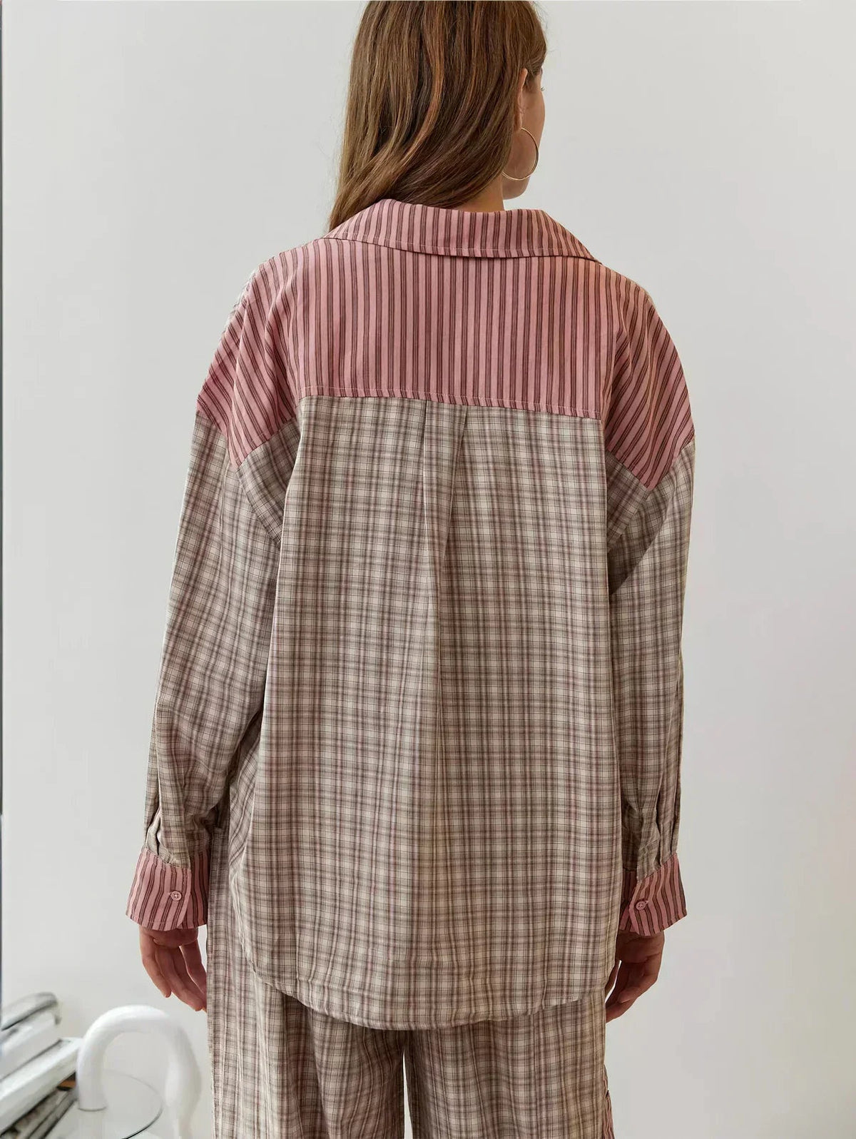 Camilla | Pigiama di Cotone Donna a Quadri Manica Lunga