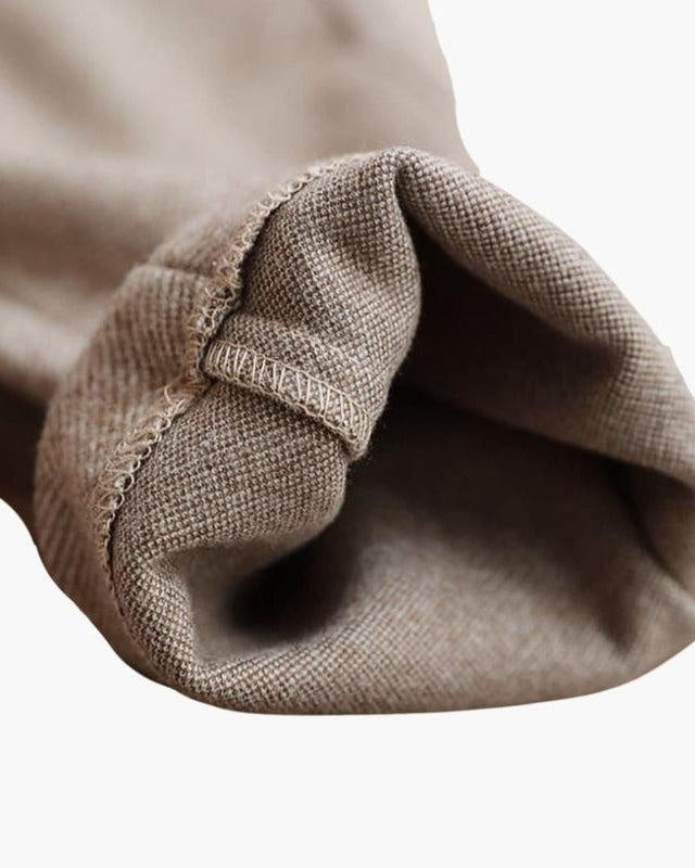 Caterina | Pantaloni a Vita Alta Larghi Donna Invernali con Pieghe
