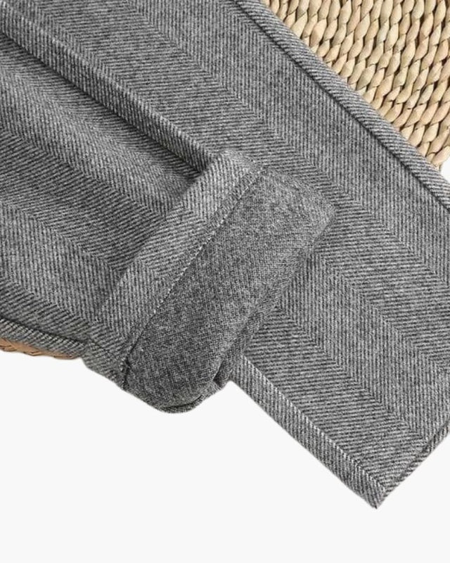 Caterina | Pantaloni a Vita Alta Larghi Donna Invernali con Pieghe