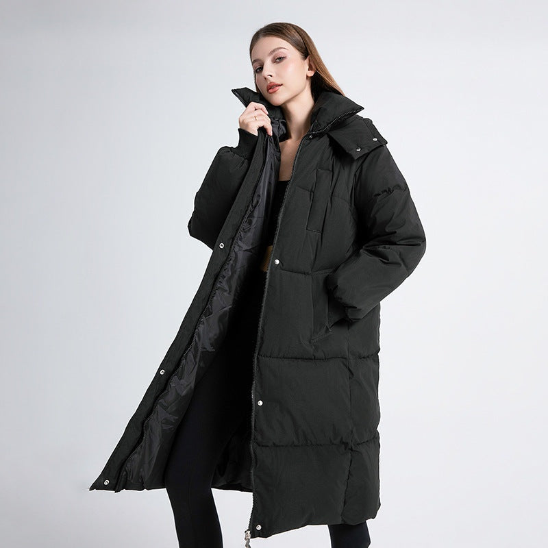Caterina | Piumino Lungo con Cappuccio Donna Oversize