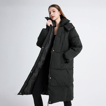 Caterina | Piumino Lungo con Cappuccio Donna Oversize