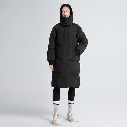 Caterina | Piumino Lungo con Cappuccio Donna Oversize
