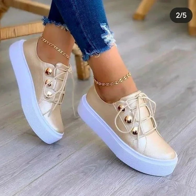 Chiara | Scarpe da Ginnastica Donna Piattaforma Borchie