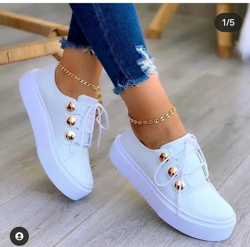 Chiara | Scarpe da Ginnastica Donna Piattaforma Borchie
