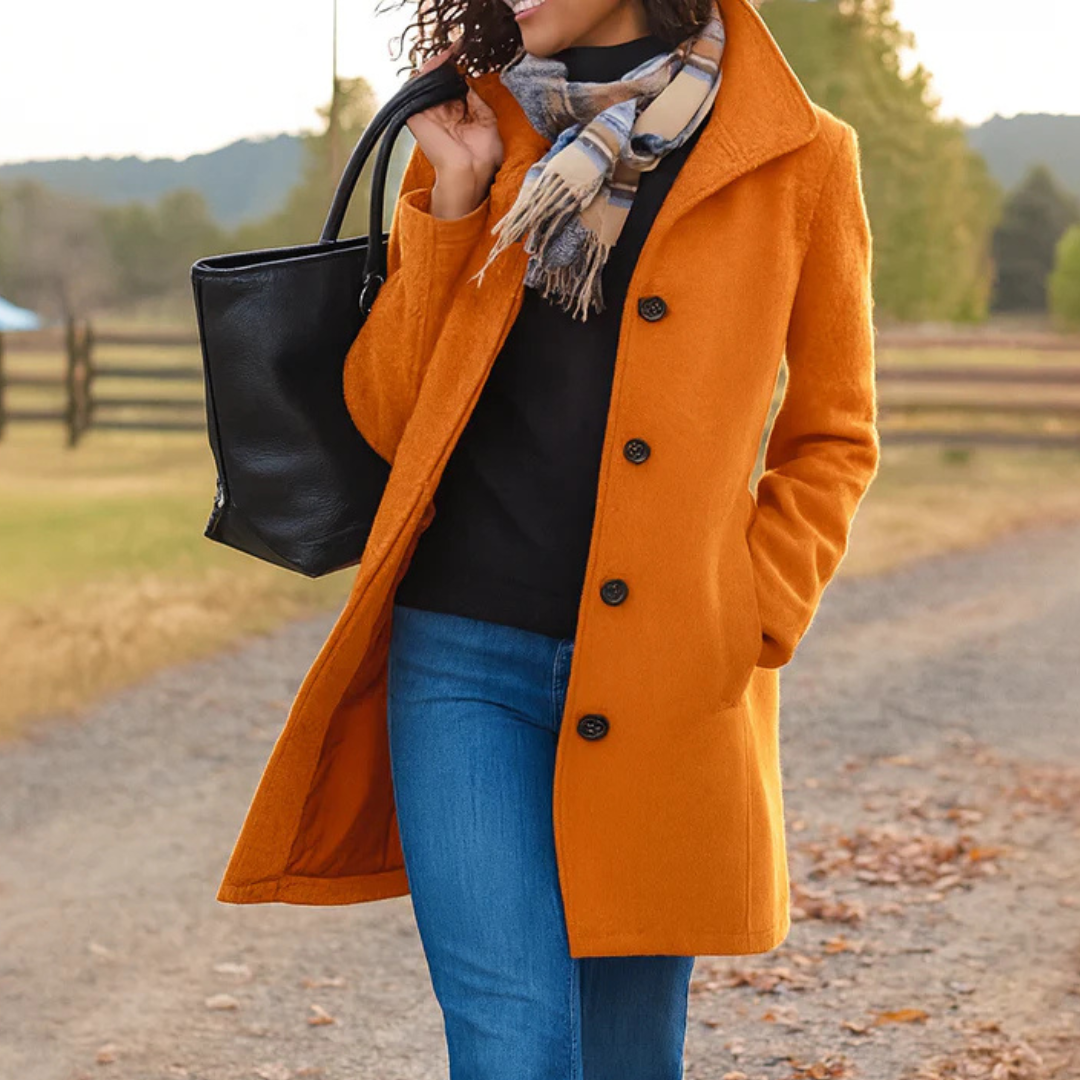 Cristina | Cappotto di Lana Donna Bottoni Classico