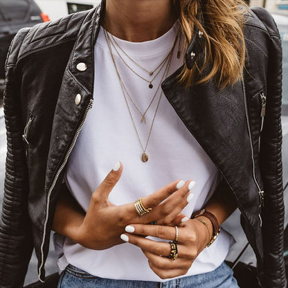 Cristina | Giacche in Pelle Donna Biker Maniche Trapuntate
