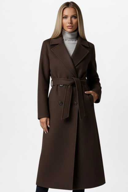 Daniela | Cappotto Lungo di Lana Donna con Cintura