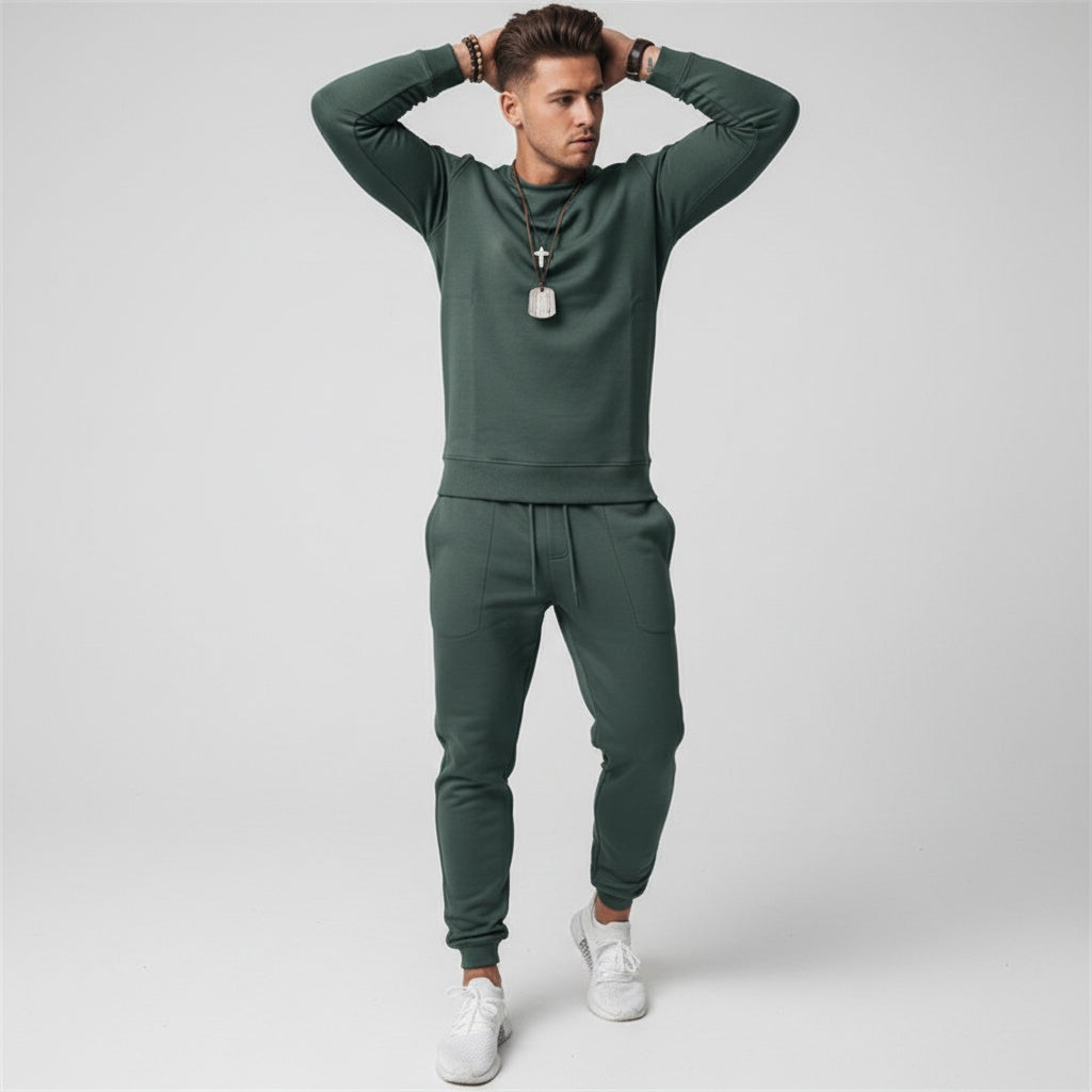 Dario | Completo Tuta Uomo Felpa Girocollo Jogger