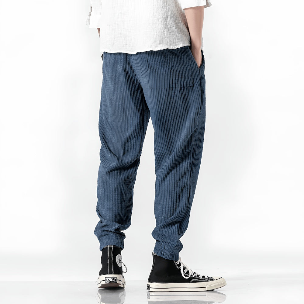 Dario | Pantaloni in Velluto a Coste Uomo Vita Elastica