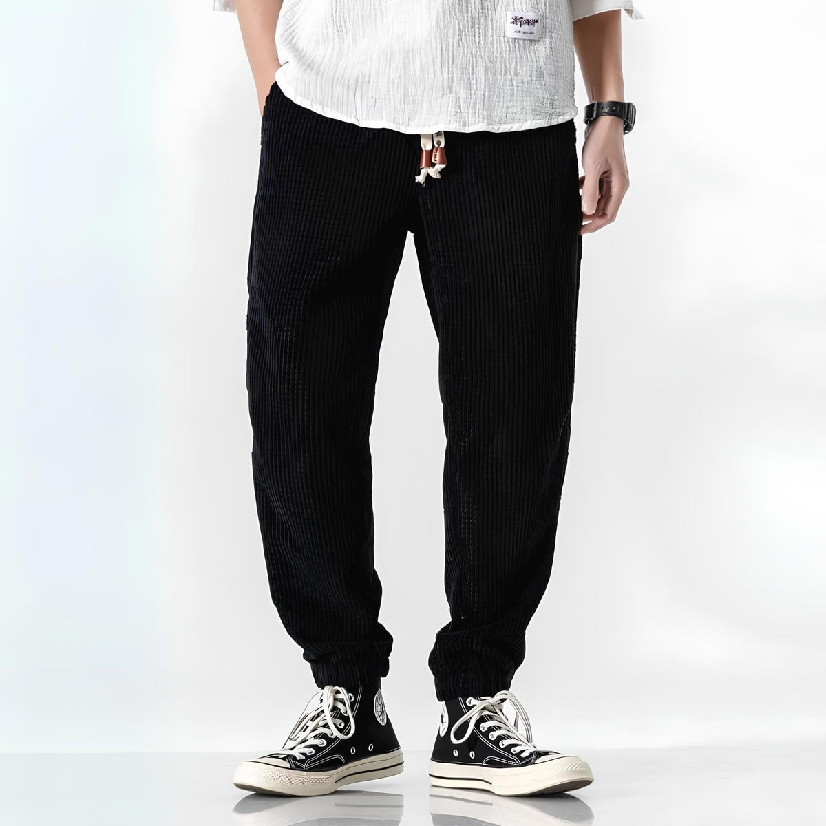 Dario | Pantaloni in Velluto a Coste Uomo Vita Elastica
