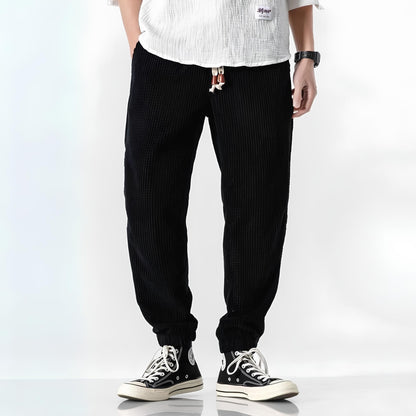 Dario | Pantaloni in Velluto a Coste Uomo Vita Elastica