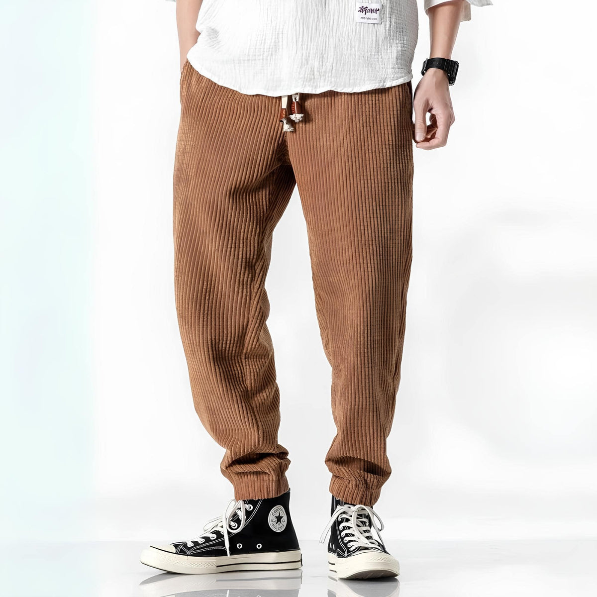 Dario | Pantaloni in Velluto a Coste Uomo Vita Elastica
