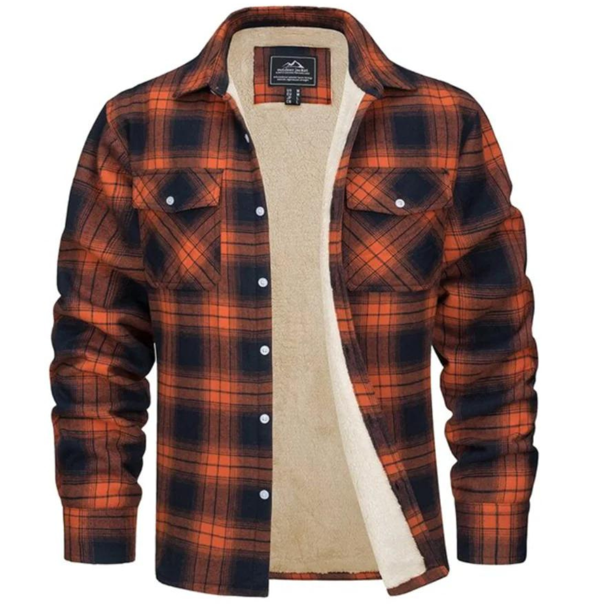 Davide | Giacca Camicia a Quadri Foderata Sherpa Uomo Maniche Lunghe