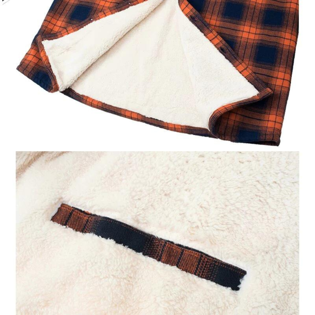 Davide | Giacca Camicia a Quadri Foderata Sherpa Uomo Maniche Lunghe