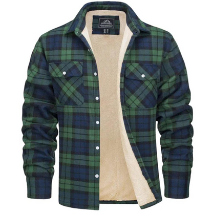 Davide | Giacca Camicia a Quadri Foderata Sherpa Uomo Maniche Lunghe
