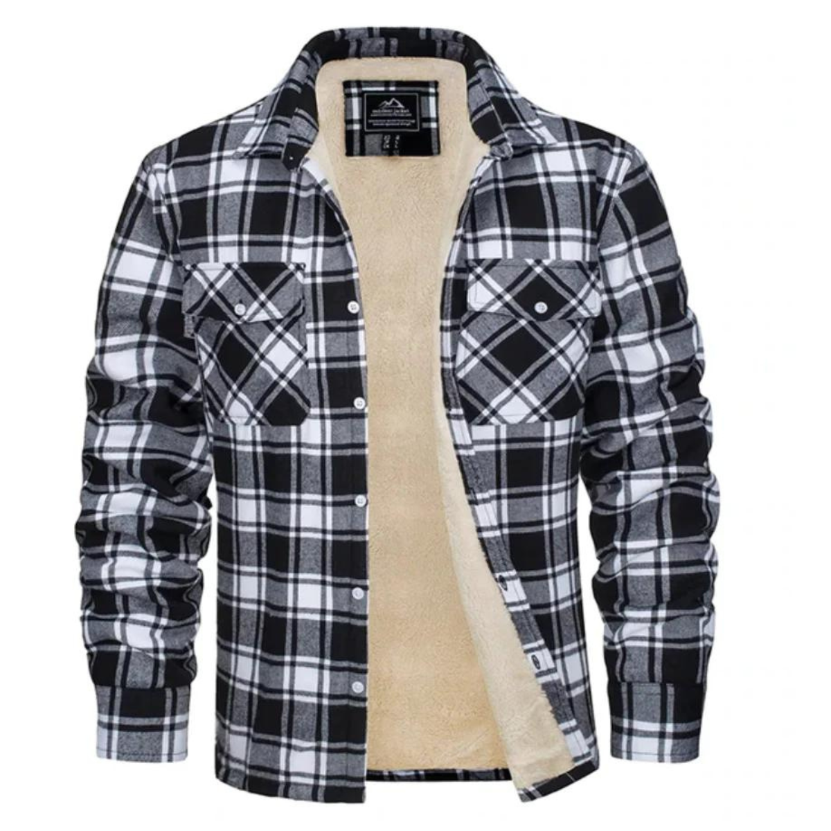 Davide | Giacca Camicia a Quadri Foderata Sherpa Uomo Maniche Lunghe