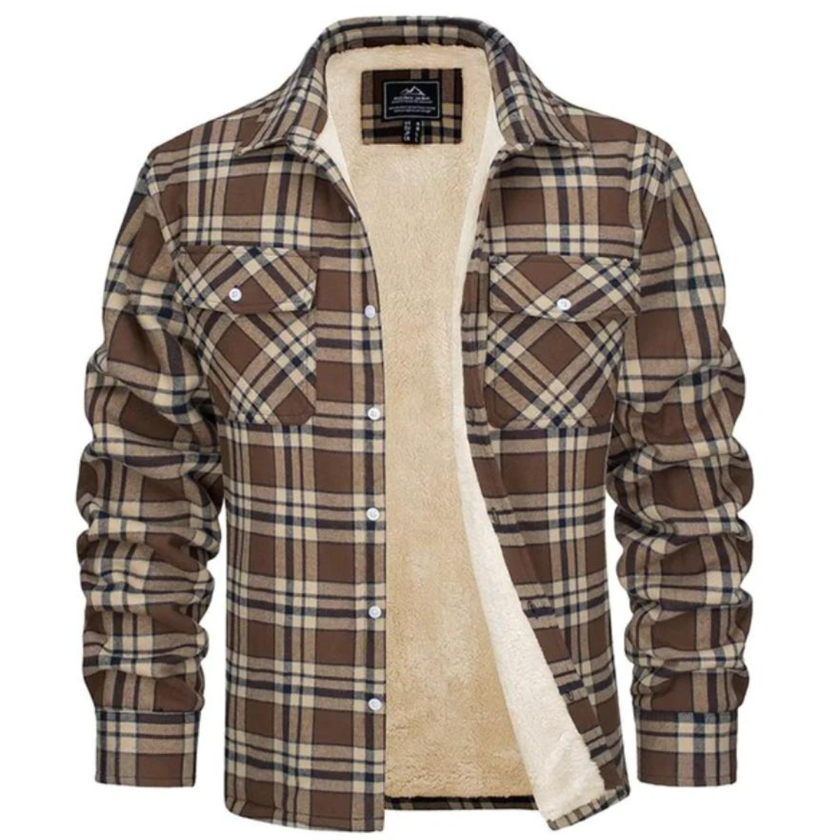 Davide | Giacca Camicia a Quadri Foderata Sherpa Uomo Maniche Lunghe