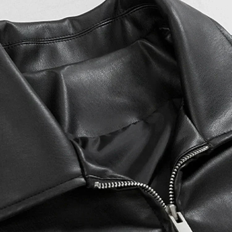Davide | Giacca di Pelle Uomo Oversize con Zip