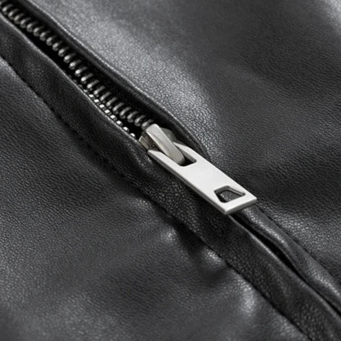 Davide | Giacca di Pelle Uomo Oversize con Zip