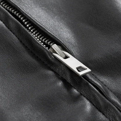 Davide | Giacca di Pelle Uomo Oversize con Zip