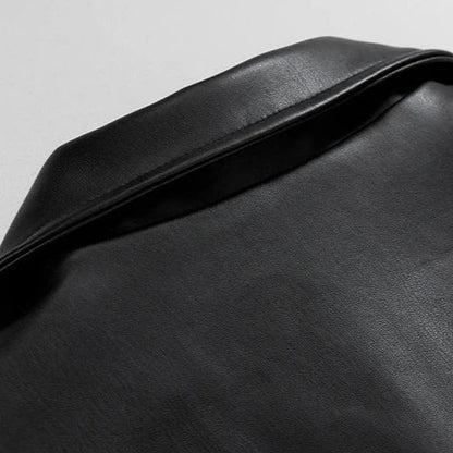 Davide | Giacca di Pelle Uomo Oversize con Zip