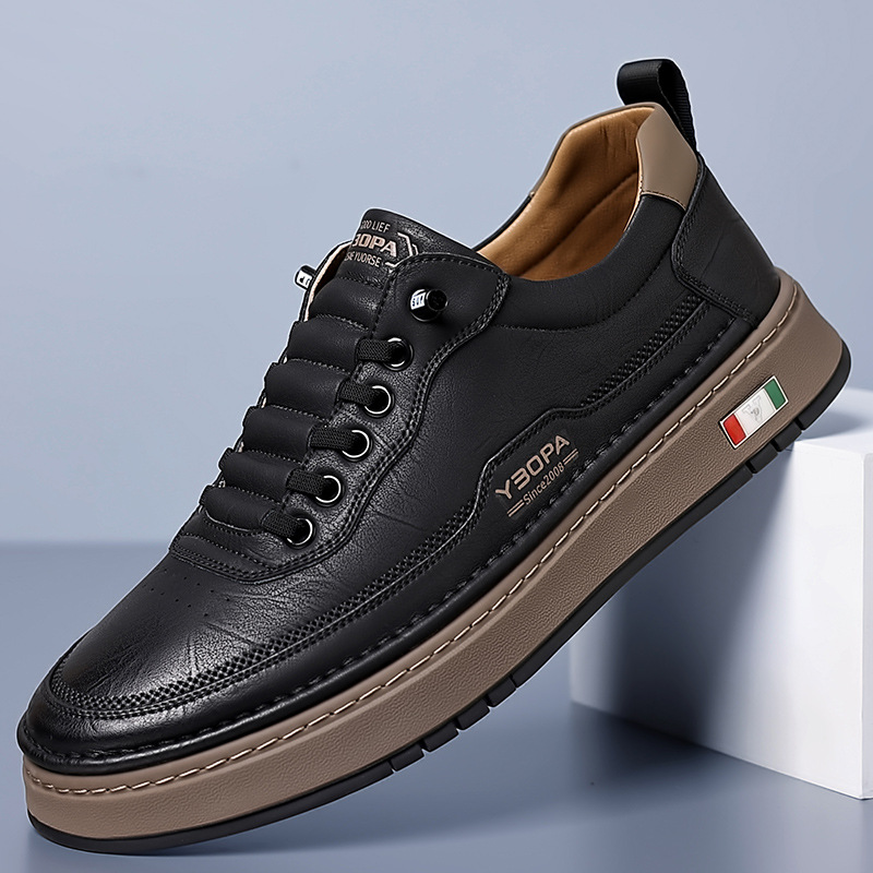 Davide | Sneakers in Pelle Uomo Scarpe da Ginnastica Lacci