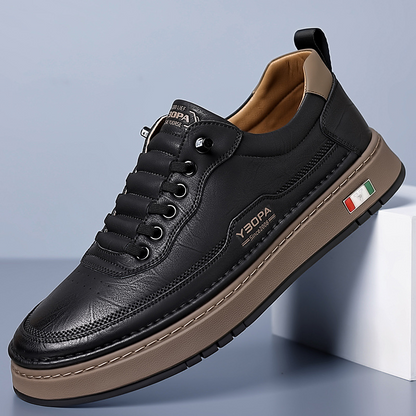 Davide | Sneakers in Pelle Uomo Scarpe da Ginnastica Lacci