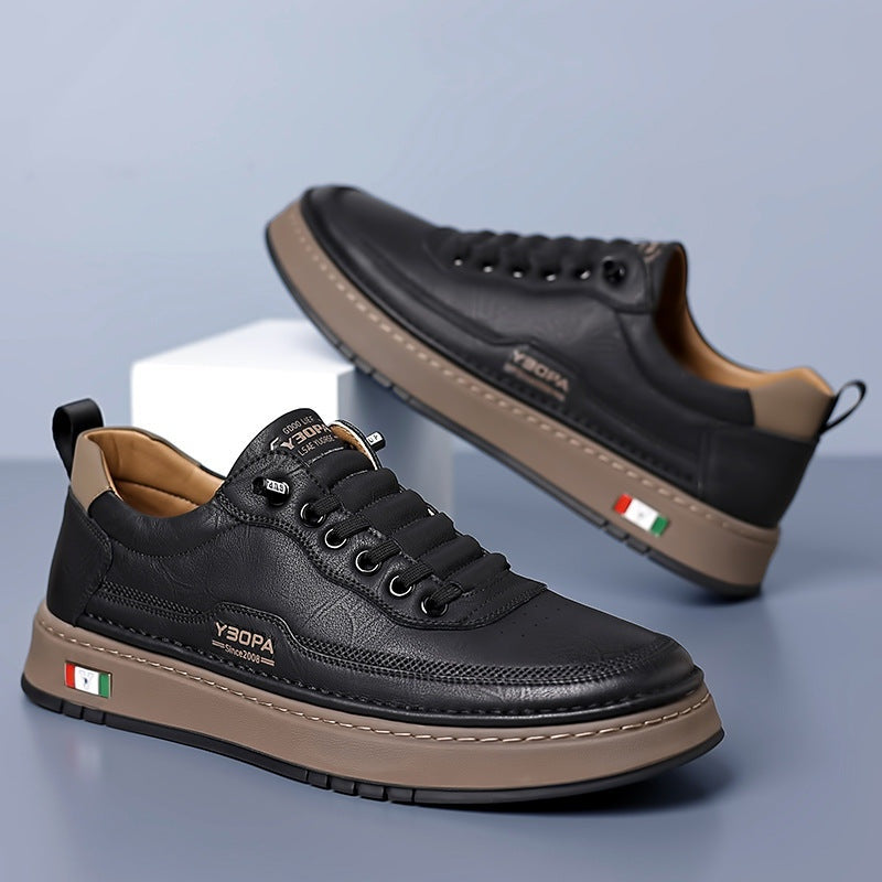 Davide | Sneakers in Pelle Uomo Scarpe da Ginnastica Lacci