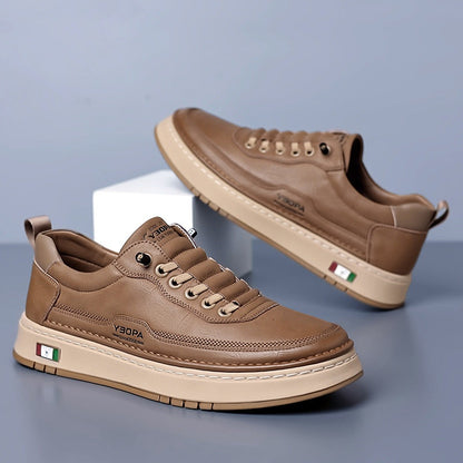 Davide | Sneakers in Pelle Uomo Scarpe da Ginnastica Lacci