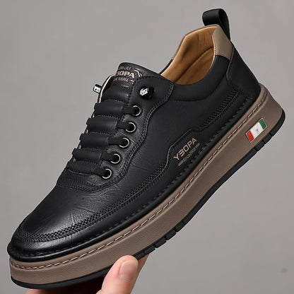 Davide | Sneakers in Pelle Uomo Scarpe da Ginnastica Lacci