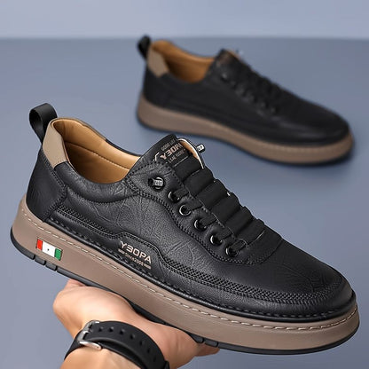 Davide | Sneakers in Pelle Uomo Scarpe da Ginnastica Lacci