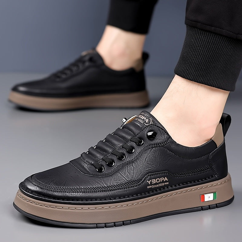 Davide | Sneakers in Pelle Uomo Scarpe da Ginnastica Lacci
