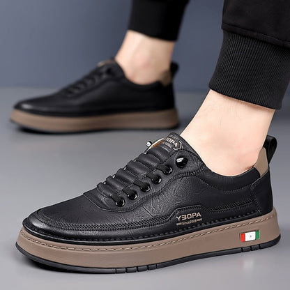 Davide | Sneakers in Pelle Uomo Scarpe da Ginnastica Lacci