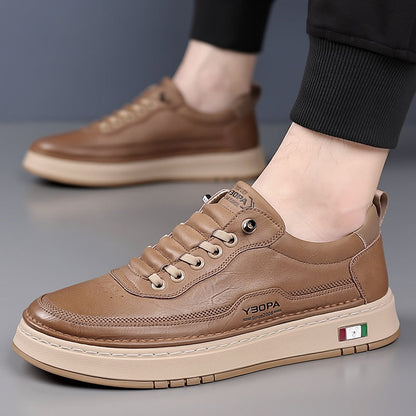 Davide | Sneakers in Pelle Uomo Scarpe da Ginnastica Lacci