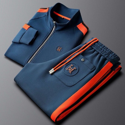 Davide | Tuta Sportiva Uomo Completo con Zip e Bande a Contrasto