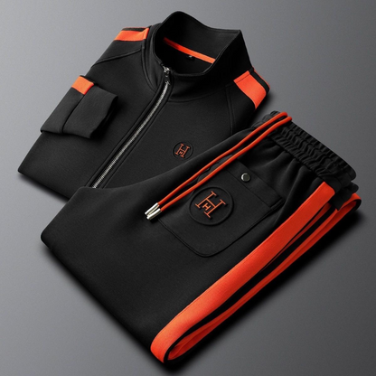 Davide | Tuta Sportiva Uomo Completo con Zip e Bande a Contrasto