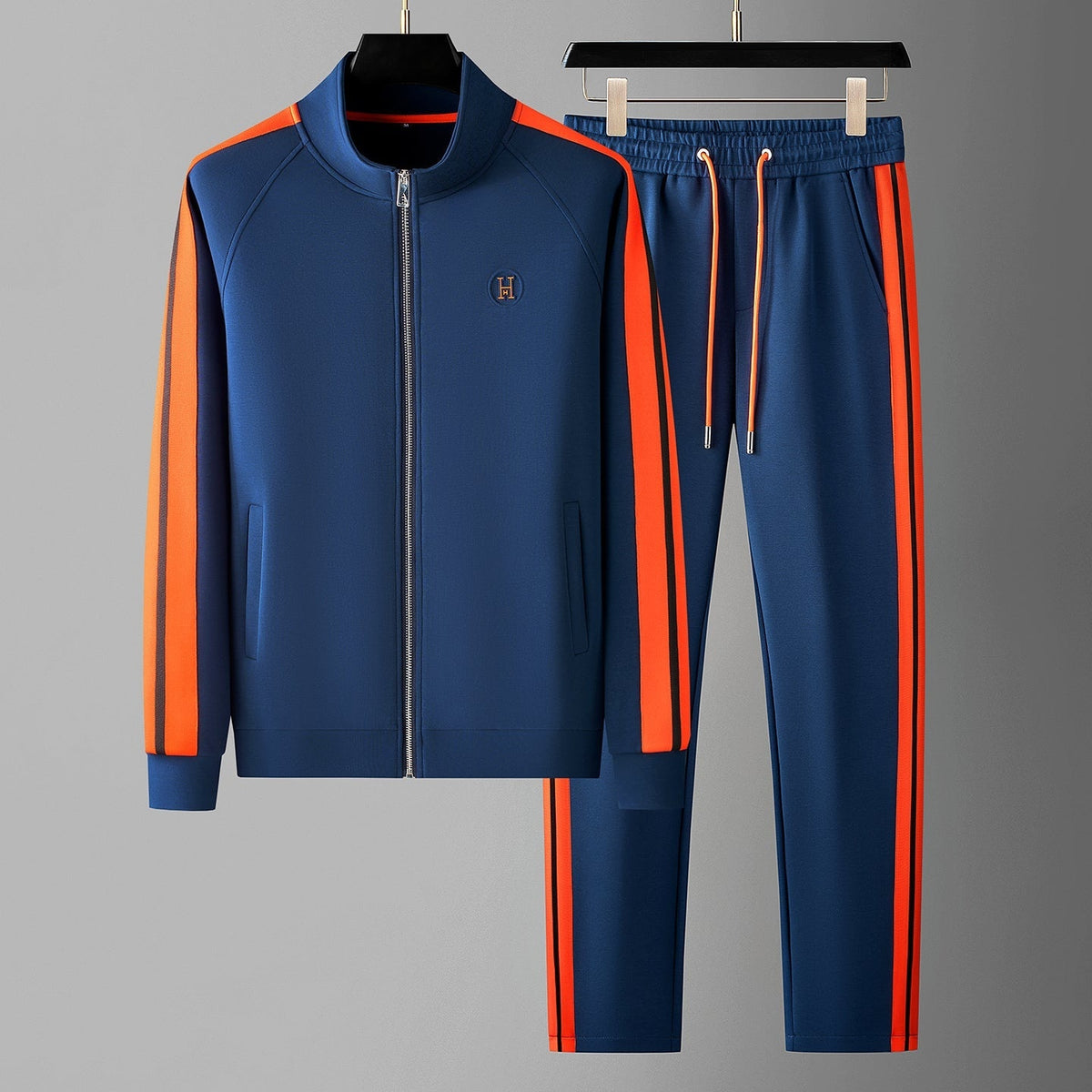 Davide | Tuta Sportiva Uomo Completo con Zip e Bande a Contrasto