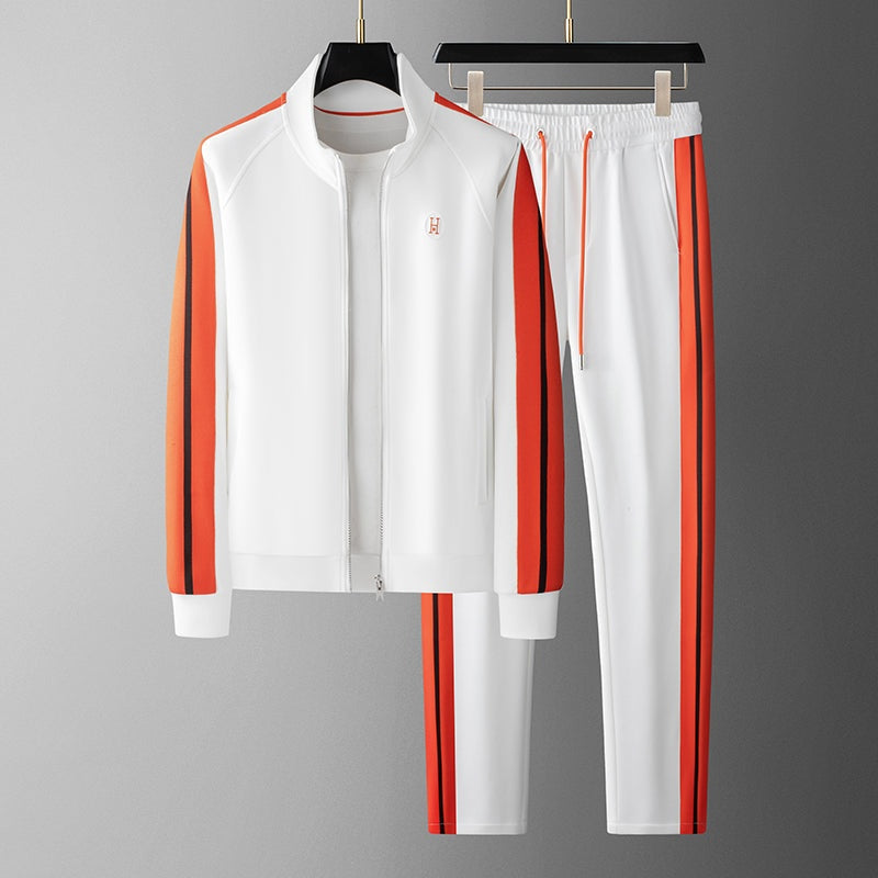 Davide | Tuta Sportiva Uomo Completo con Zip e Bande a Contrasto