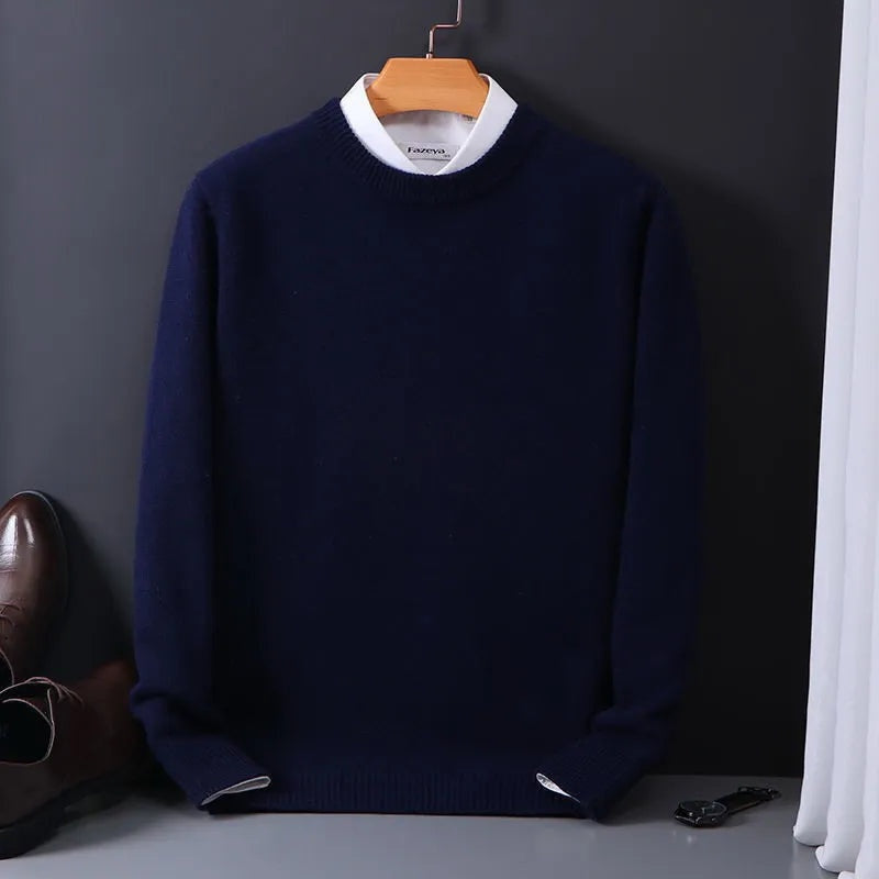 Edoardo | Maglia a Maniche Lunghe Uomo Pullover Cashmere Girocollo