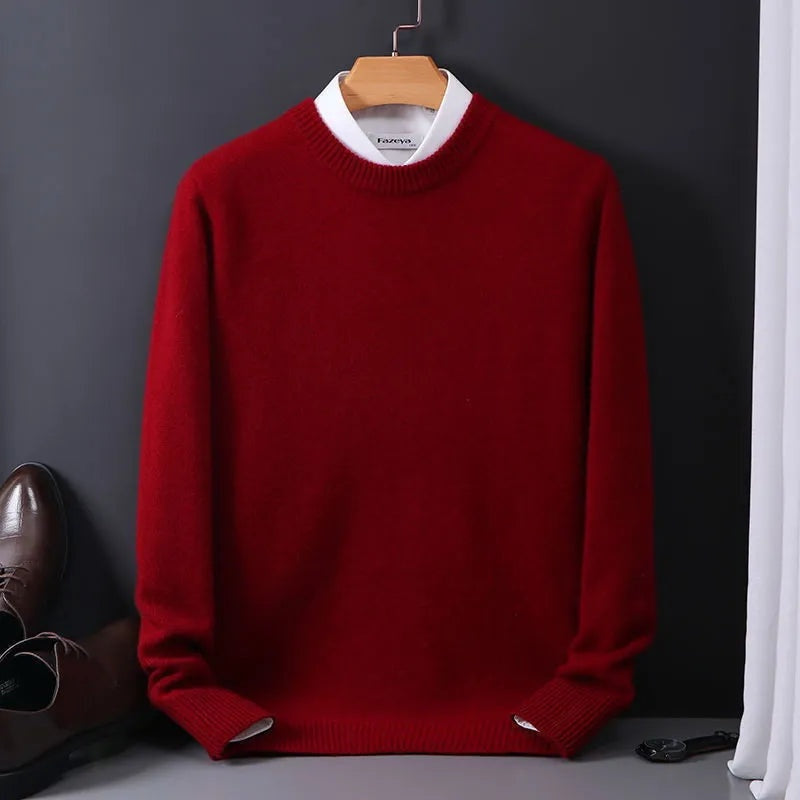 Edoardo | Maglia a Maniche Lunghe Uomo Pullover Cashmere Girocollo