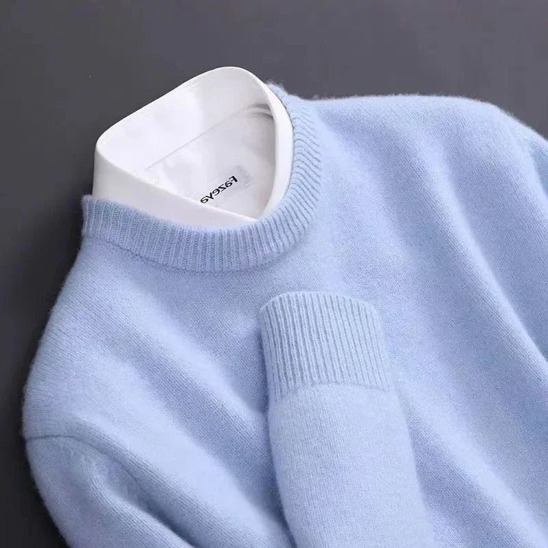 Edoardo | Maglia a Maniche Lunghe Uomo Pullover Cashmere Girocollo