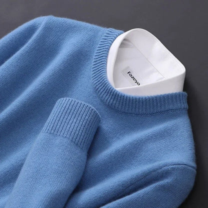 Edoardo | Maglia a Maniche Lunghe Uomo Pullover Cashmere Girocollo