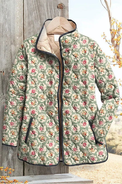 Eleonora | Giacche Invernali Donna Imbottita Patchwork Floreale