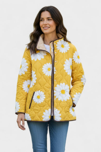 Eleonora | Giacche Invernali Donna Imbottita Patchwork Floreale