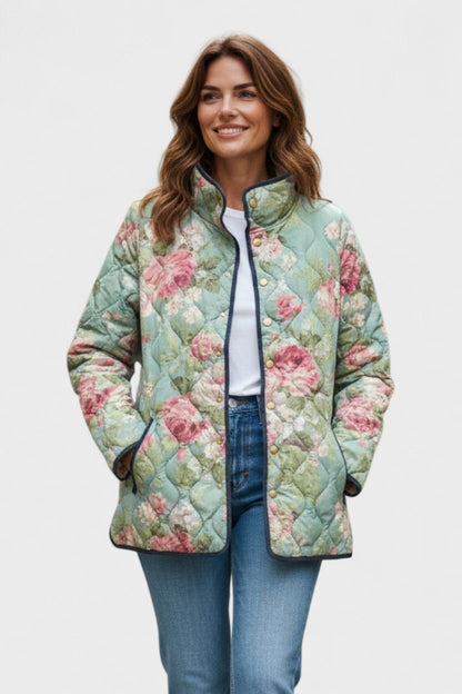Eleonora | Giacche Invernali Donna Imbottita Patchwork Floreale