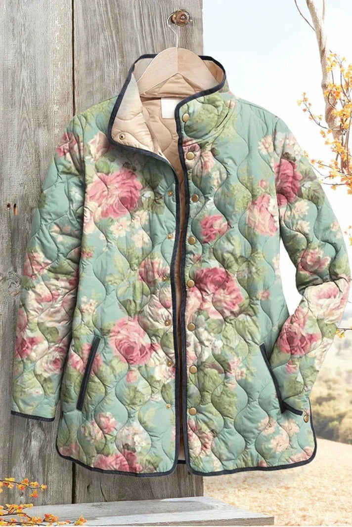 Eleonora | Giacche Invernali Donna Imbottita Patchwork Floreale
